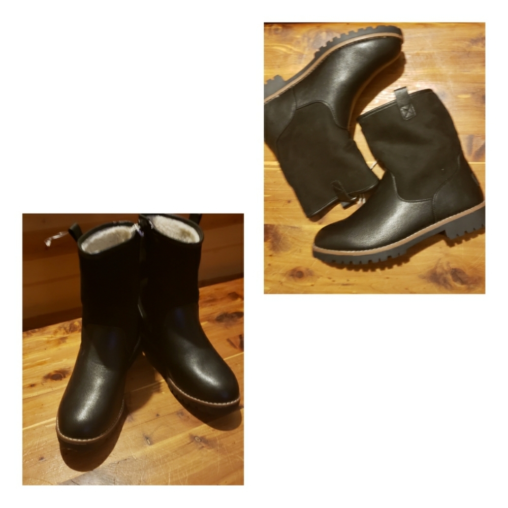 Nautica biker style slip on boots